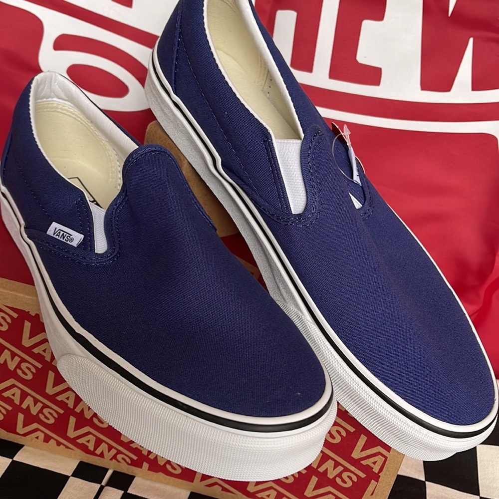 Vans Classic Slip On Twilight Blue/True White Men’s sneakers - Picture 7 of 16